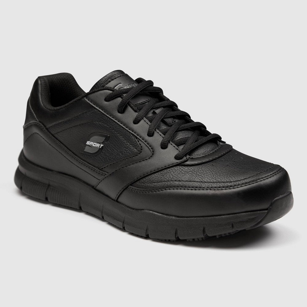 Black 10 - Skechers S Sport Men's Brise Slip Resistant Sneakers