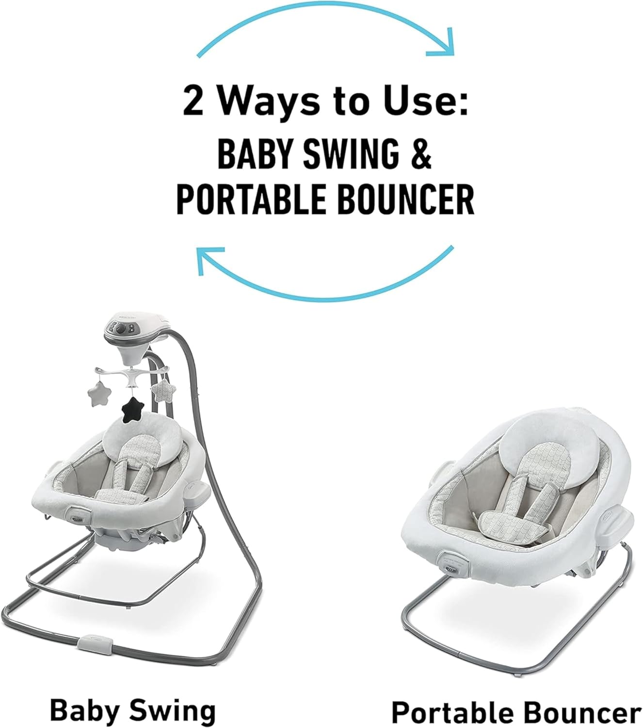 OPENBOX Graco DuetConnect Lx Swing and Bouncer - White